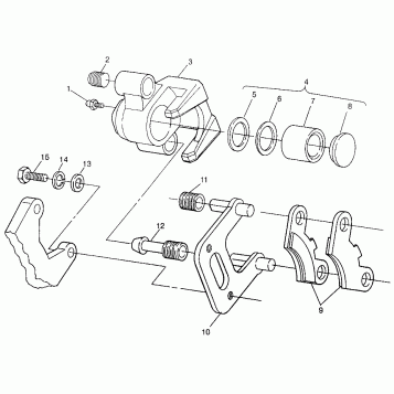 FRONT BRAKE Magnum 4x4 W968144 and  Swedish Magnum 4x4 S968144 (4936053605B006)