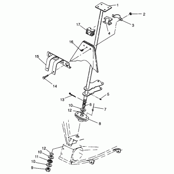 STEERING POST Magnum 4X4 W968144 and Swedish Magnum 4X4 S968144 (4936053605B008)
