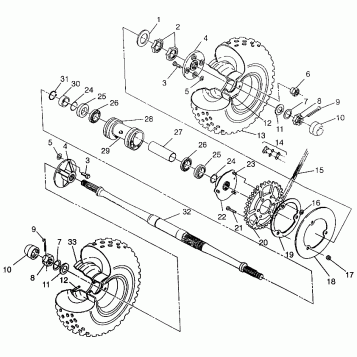 REAR WHEEL DRIVE  Magnum 4x4 W968144 and  Swedish Magnum 4x4 S968144 (4936053605C007)