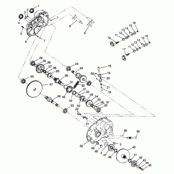 GEARCASE Magnum 4X4 W968144 and Swedish Magnum 4X4 S968144 (4936053605C009)