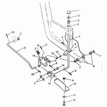 FOOT PEDAL and PARKING BRAKE Swedish Magnum 4x4 S968144 (4936053605C013)