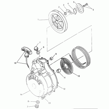 RECOIL STARTER Magnum 4x4 W968144 and  Swedish Magnum 4x4 S968144 (4936053605D004)