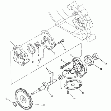 OIL PUMP Magnum 4X4 W968144 and Swedish Magnum 4X4 S968144 (4936053605D008)