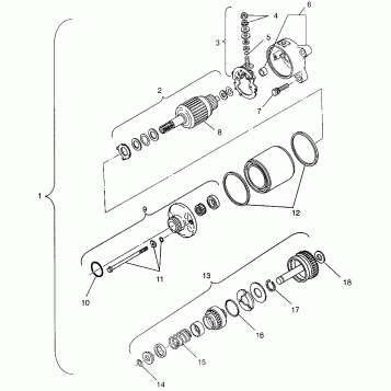 STARTING MOTOR Magnum 4X4 W968144 and Swedish Magnum 4X4 S968144 (4936053605D011)