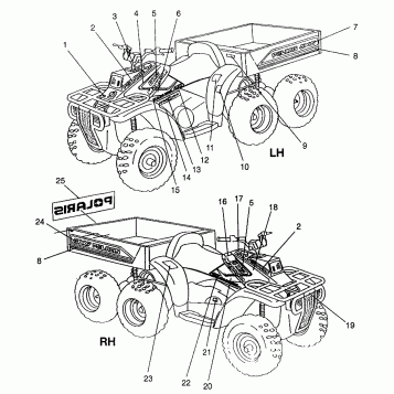DECALS Magnum 6X6 - W968744 and Magnum 6X6 Swedish - S968744 (4936073607A009)