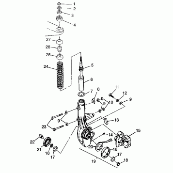 FRONT STRUT Magnum 6X6 - W968744 and Magnum 6X6 Swedish - S968744 (4936073607B007)