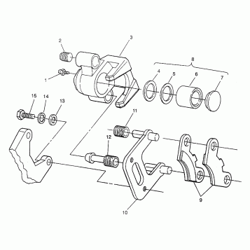 FRONT BRAKE Magnum 6X6 - W968744 and Magnum 6X6 Swedish - S968744 (4936073607B009)
