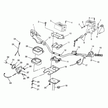 STEERING - HANDLEBAR Magnum 6X6 - W968744 and Magnum 6X6 Swedish - S968744 (4936073607B010)