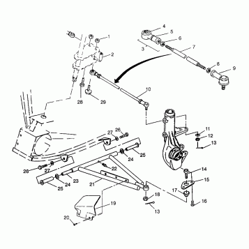 A-ARM/STRUT MOUNTING Magnum 6X6 - W968744 and Magnum 6X6 Swedish - S968744 (4936073607B012)