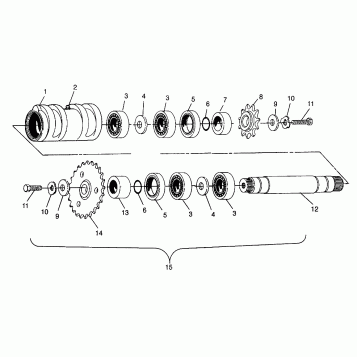 CENTER TIGHTENER  Magnum 6X6 - W968744 and Magnum 6X6 Swedish - S968744 (4936073607C005)
