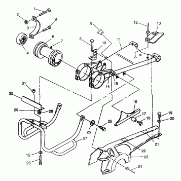 SWING ARM/GUARD MOUNTING Magnum 6X6 - W968744 and Magnum 6X6 Swedish - S968 (4936073607C008)