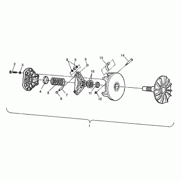 DRIVE CLUTCH Magnum 6X6 - W968744 and Magnum 6X6 Swedish - S968744 (4936073607C009)