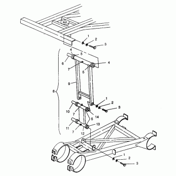 REAR STRUT STABILIZER Magnum 6X6 - W968744 and Magnum 6X6 Swedish - S968744 (4936073607D001)