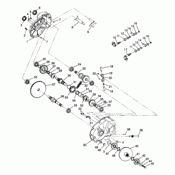 GEARCASE Magnum 6X6 W968744 and Magnum 6X6 Swedish S968744 (4936073607D005)