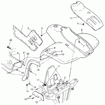 FRONT CAB SPORTSMAN 500 W969244 and SWEDISH SPORTSMAN 500 S969244 (4936093609A005)