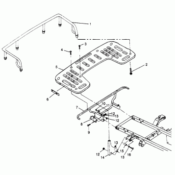 REAR RACK MOUNTING SPORTSMAN 500 W969244 (4936093609A008)