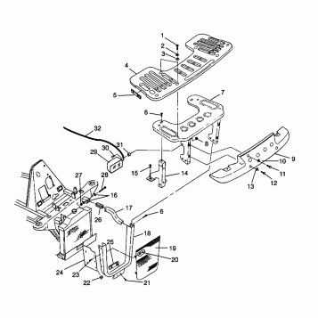 FRONT RACK and BUMPER MOUNTING SPORTSMAN 500 W969244 and SWEDISH SPORTSMAN (4936093609A010)