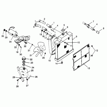 COOLING SYSTEM SPORTSMAN 500 W969244 (4936093609A012)