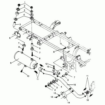 EXHAUST SYSTEM SPORTSMAN 500 W969244 (4936093609A013)