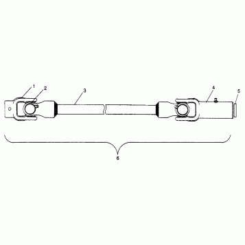 PROP SHAFT SPORTSMAN 500 W969244 and SWEDISH SPORTSMAN 500 S969244 (4936093609B004)