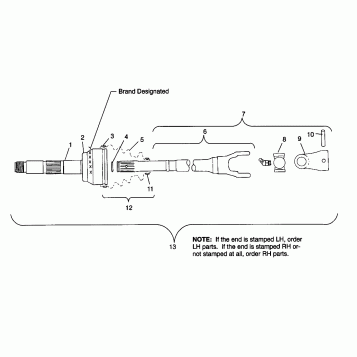 CV JOINT - BTB SPORTSMAN 500 W969244 and SWEDISH SPORTSMAN 500 S969244 (4936093609B02A)