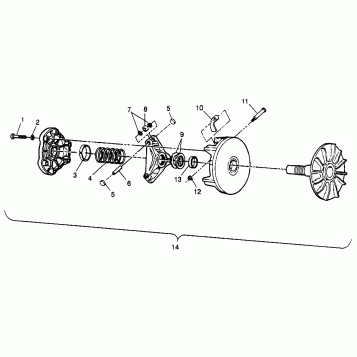 DRIVE CLUTCH SPORTSMAN 500 W969244 (4936093609C002)
