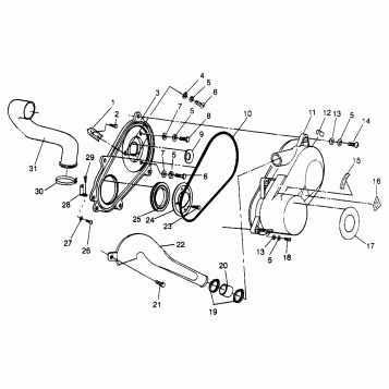CLUTCH COVER SPORTSMAN 500 W969244 (4936093609C004)
