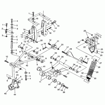 REAR SUSPENSION SPORTSMAN 500 W969244 and SWEDISH SPORTSMAN 500 S969244 (4936093609C005)