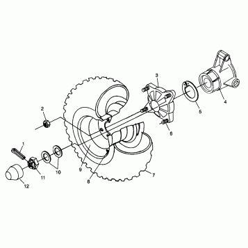 REAR WHEEL DRIVE SPORTSMAN 500 W969244 and SWEDISH SPORTSMAN 500 S969244 (4936093609C008)