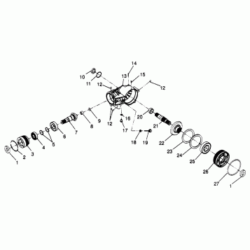 FRONT HOUSING SPORTSMAN 500 W969244 and SWEDISH SPORTSMAN 500 S969244 (4936093609C010)