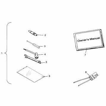 TOOL KIT  SPORTSMAN 500 W969244 and SWEDISH SPORTSMAN 500 S969244 (4936093609C011)