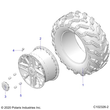 WHEELS, REAR - A20SYE95AD/CAD (C102326-2)