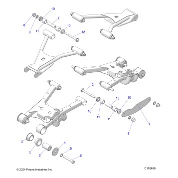 SUSPENSION, REAR CONTROL ARM MOUNTING - A25SKE57A1 (C102639)