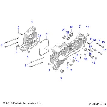 ENGINE, CRANKCASE - A23HBBO7B3/B7 (C1206112-13)