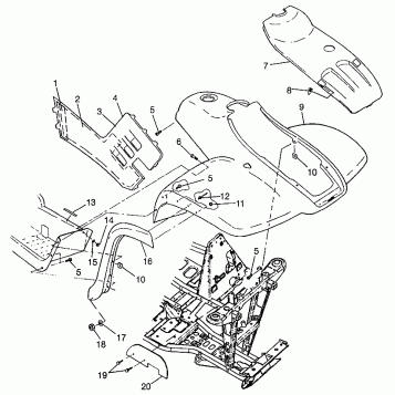 FRONT CAB XPRESS 300 W97CA28C and XPRESS 400L W97CA38C (4939603960A005)