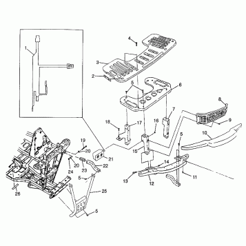 FRONT RACK and BUMPER MOUNTING (300) XPRESS 300 W97CA28C (4939603960A009)