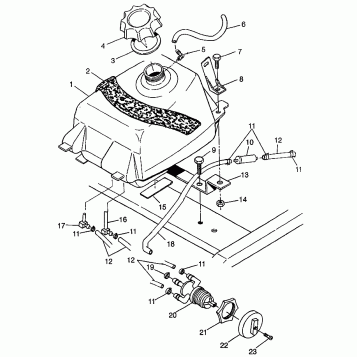 FUEL TANK XPRESS 300 W97CA28C and  XPRESS 400L W97CA38C (4939603960B003)