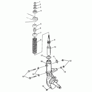STRUT XPRESS 300 W97CA28C and  XPRESS 400L W97CA38C (4939603960B007)