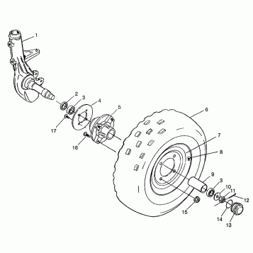 FRONT WHEEL XPRESS 300 W97CA28C and  XPRESS 400L W97CA38C (4939603960B008)