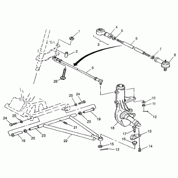 A-ARM/STRUT MOUNTING XPRESS 300 W97CA28C and  XPRESS 400L W97CA38C (4939603960C003)