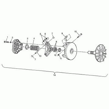 DRIVE CLUTCH XPRESS 300 W97CA28C and  XPRESS 400L W97CA38C (4939603960C005)