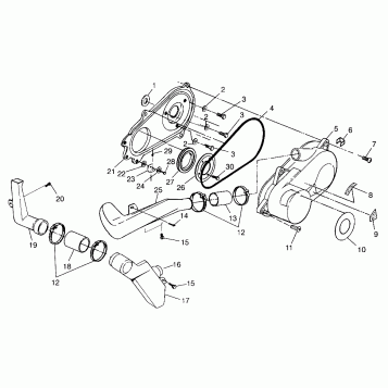 CLUTCH COVER (300) XPRESS 300 W97CA28C (4939603960C007)