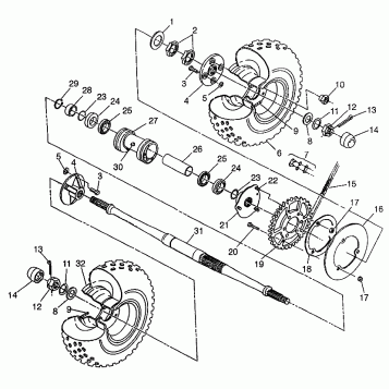 REAR WHEEL DRIVE XPRESS 300 W97CA28C and  XPRESS 400L W97CA38C (4939603960C011)