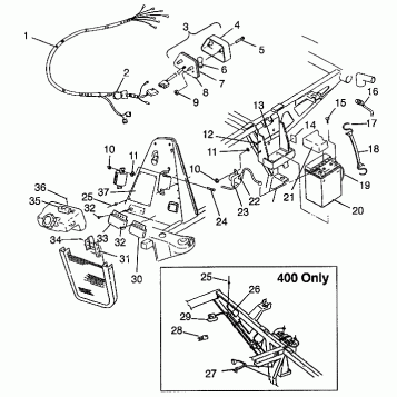 ELECTRICAL/TAILLIGHT XPRESS 300 W97CA28C and  XPRESS 400L W97CA38C (4939603960C012)