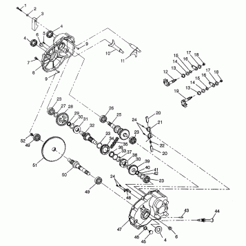 GEARCASE XPRESS 300 W97CA28C and  XPRESS 400L W97CA38C (4939603960D001)