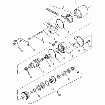 STARTING MOTOR (400L) XPRESS 400L W97CA38C (4939603960D012)