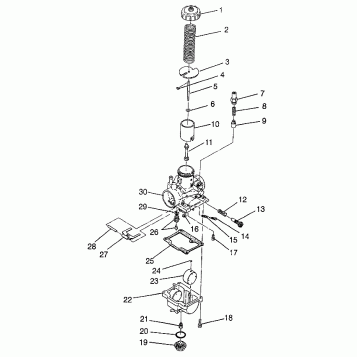 CARBURETOR (300) XPRESS 300 W97CA28C (4939603960E003)