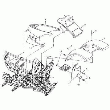 FRONT CAB Sportsman 400L W97AC38C (4939673967A005)