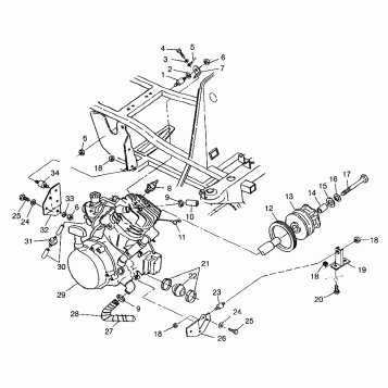 ENGINE MOUNTING Sportsman 400L W97AC38C (4939673967A010)
