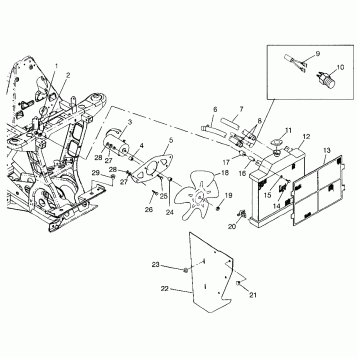 COOLING SYSTEM Sportsman 400L W97AC38C (4939673967A011)